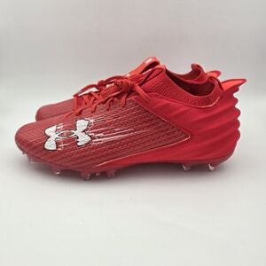 Under Armour UA Blur Smoke 2.0 Red Football Cleats 3026330-600 Men’s Size 12.5